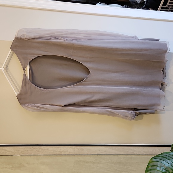 Beaded Sheer Overlay Dress - Picture 4 of 6